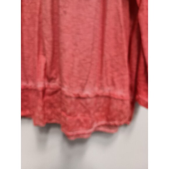 Style & Co Top Womens Size 2X Pink Embroidered Floral BOHO Peasant V-Neck - Picture 7 of 10